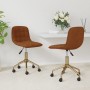 Swivel dining chairs 2 units brown velvet by vidaXL, dining chairs - Ref: Foro24-334137, Price: 79,78 €, Discount: %