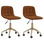 Swivel dining chairs 2 units brown velvet by vidaXL, dining chairs - Ref: Foro24-334137, Price: 79,78 €, Discount: %