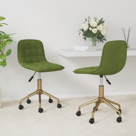 Swivel dining chairs 2 units light green velvet by vidaXL, dining chairs - Ref: Foro24-334141, Price: 89,99 €, Discount: %