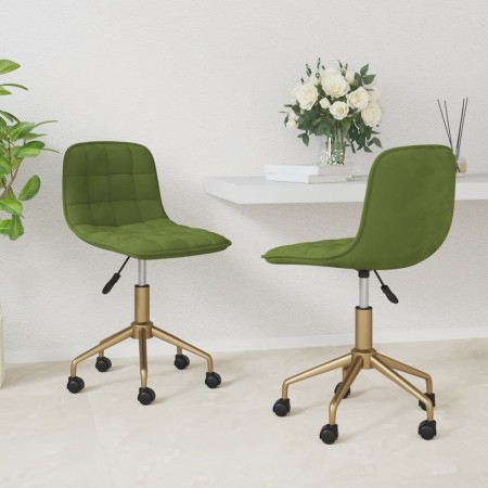 Swivel dining chairs 2 units light green velvet by vidaXL, dining chairs - Ref: Foro24-334141, Price: 89,94 €, Discount: %