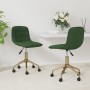 Swivel dining chairs 2 units dark green velvet by vidaXL, dining chairs - Ref: Foro24-334142, Price: 86,50 €, Discount: %