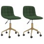 Swivel dining chairs 2 units dark green velvet by vidaXL, dining chairs - Ref: Foro24-334142, Price: 86,50 €, Discount: %