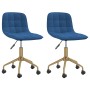 Swivel dining chairs 2 pcs blue velvet by vidaXL, dining chairs - Ref: Foro24-334143, Price: 90,99 €, Discount: %