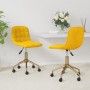 Swivel dining chairs 2 pcs mustard yellow velvet by vidaXL, dining chairs - Ref: Foro24-334146, Price: 103,33 €, Discount: %