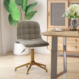 Light Gray Velvet Swivel Dining Chair by vidaXL, dining chairs - Ref: Foro24-334150, Price: 87,99 €, Discount: %