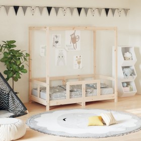 Children's bed frame solid pine wood 70x140 cm by vidaXL, Cribs and beds for children - Ref: Foro24-834510, Price: 113,99 €, ...