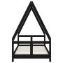 Black pine wood children's bed frame 80x160 cm by vidaXL, Cribs and beds for children - Ref: Foro24-834461, Price: 128,99 €, ...