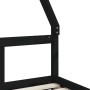 Estructura de cama para niños madera de pino negro 80x160 cm de vidaXL, Cunas y camas para niños - Ref: Foro24-834461, Precio...