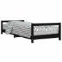 Estructura de cama para niños madera de pino negro 90x190 cm de vidaXL, Cunas y camas para niños - Ref: Foro24-834404, Precio...