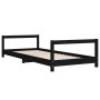 Estructura de cama para niños madera de pino negro 90x190 cm de vidaXL, Cunas y camas para niños - Ref: Foro24-834404, Precio...