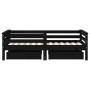 Estructura de cama niños con cajones madera pino negro 70x140cm de vidaXL, Cunas y camas para niños - Ref: Foro24-834443, Pre...