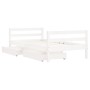 Children's bed frame and white pine wood drawers 80x160 cm by vidaXL, Cribs and beds for children - Ref: Foro24-834445, Price...