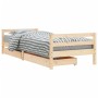 Children's bed frame with pine wood drawers 80x200 cm by vidaXL, Cribs and beds for children - Ref: Foro24-834435, Price: 116...