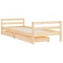 Children's bed frame with pine wood drawers 80x200 cm by vidaXL, Cribs and beds for children - Ref: Foro24-834435, Price: 116...