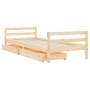 Children's bed frame with pine wood drawers 80x200 cm by vidaXL, Cribs and beds for children - Ref: Foro24-834435, Price: 116...