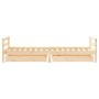 Children's bed frame with pine wood drawers 80x200 cm by vidaXL, Cribs and beds for children - Ref: Foro24-834435, Price: 116...