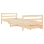 Children's bed frame with pine wood drawers 80x200 cm by vidaXL, Cribs and beds for children - Ref: Foro24-834435, Price: 116...