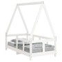 Estructura de cama para niños madera de pino blanco 70x140 cm de vidaXL, Cunas y camas para niños - Ref: Foro24-834457, Preci...