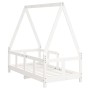 Estructura de cama para niños madera de pino blanco 70x140 cm de vidaXL, Cunas y camas para niños - Ref: Foro24-834457, Preci...