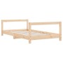 Estructura de cama para niños madera maciza de pino 80x160 cm de vidaXL, Cunas y camas para niños - Ref: Foro24-834399, Preci...