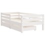 Estructura cama niños con cajones madera pino blanco 70x140 cm de vidaXL, Cunas y camas para niños - Ref: Foro24-834442, Prec...