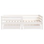 Children's bed frame with white pine wood drawers 70x140 cm by vidaXL, Cribs and beds for children - Ref: Foro24-834442, Pric...