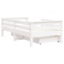 Children's bed frame with white pine wood drawers 70x140 cm by vidaXL, Cribs and beds for children - Ref: Foro24-834442, Pric...