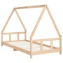 Estructura de cama para niños madera maciza de pino 90x200 cm de vidaXL, Cunas y camas para niños - Ref: Foro24-834453, Preci...