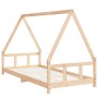 Estructura de cama para niños madera maciza de pino 90x200 cm de vidaXL, Cunas y camas para niños - Ref: Foro24-834453, Preci...