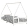 Estructura de cama para niños madera de pino blanco 90x200 cm de vidaXL, Cunas y camas para niños - Ref: Foro24-834454, Preci...