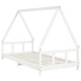 Estructura de cama para niños madera de pino blanco 90x200 cm de vidaXL, Cunas y camas para niños - Ref: Foro24-834454, Preci...