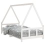 Estructura de cama para niños madera de pino blanco 90x190 cm de vidaXL, Cunas y camas para niños - Ref: Foro24-834463, Preci...