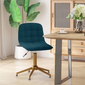 Silla de comedor giratoria terciopelo azul de vidaXL, Sillas de comedor - Ref: Foro24-334154, Precio: 71,99 €, Descuento: %