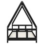 Estructura de cama para niños madera de pino negro 90x200 cm de vidaXL, Cunas y camas para niños - Ref: Foro24-834455, Precio...