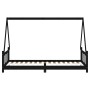 Estructura de cama para niños madera de pino negro 90x200 cm de vidaXL, Cunas y camas para niños - Ref: Foro24-834455, Precio...