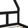 Black pine wood children's bed frame 90x200 cm by vidaXL, Cribs and beds for children - Ref: Foro24-834455, Price: 142,54 €, ...