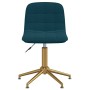 Blue velvet swivel dining chair by vidaXL, dining chairs - Ref: Foro24-334154, Price: 71,33 €, Discount: %