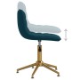 Blue velvet swivel dining chair by vidaXL, dining chairs - Ref: Foro24-334154, Price: 71,33 €, Discount: %