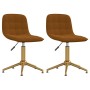 Swivel dining chairs 2 units brown velvet by vidaXL, dining chairs - Ref: Foro24-334159, Price: 102,41 €, Discount: %