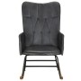 Gray Genuine Leather Rocking Chair by vidaXL, Rocking chairs - Ref: Foro24-339681, Price: 107,58 €, Discount: %