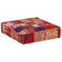 Handgefertigter quadratischer Pouf aus Baumwoll-Pachtwork, 50 x 50 x 12 cm, rot von vidaXL, Osmanen - Ref: Foro24-246575, Pre...