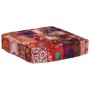 Handmade square cotton pachtwork pouf 50x50x12 cm red by vidaXL, Ottomans - Ref: Foro24-246575, Price: 40,60 €, Discount: %