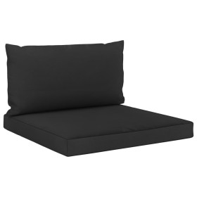 Pallet sofa cushions 2 units black fabric by vidaXL, Cushions for chairs and sofas - Ref: Foro24-47444, Price: 48,24 €, Disco...