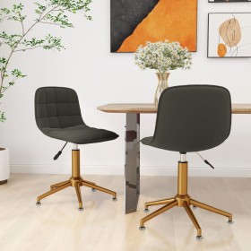 Swivel dining chairs 2 units dark gray velvet by vidaXL, dining chairs - Ref: Foro24-334162, Price: 87,99 €, Discount: %