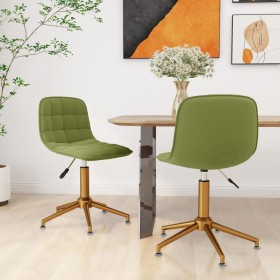 Swivel dining chairs 2 units light green velvet by vidaXL, dining chairs - Ref: Foro24-334163, Price: 82,26 €, Discount: %