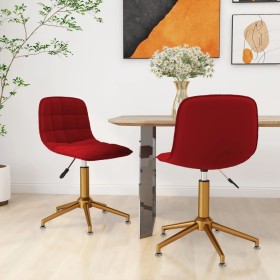 Swivel dining chairs, 2 units, burgundy velvet. by vidaXL, dining chairs - Ref: Foro24-334167, Price: 83,99 €, Discount: %