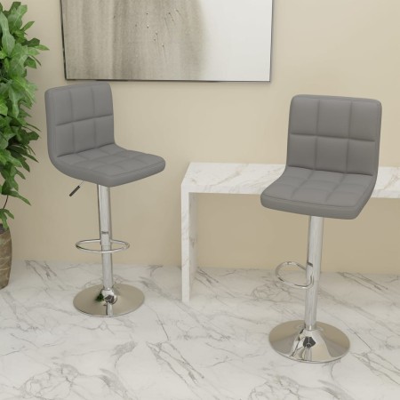 Kitchen stools 2 units light gray fabric by vidaXL, Kitchen stools - Ref: Foro24-334239, Price: 107,00 €, Discount: %