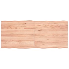 Tischplatte aus behandeltem Holz mit naturbrauner Kante, 140 x 60 x (2–6) cm von vidaXL, Tischplatten - Ref: Foro24-363967, P...