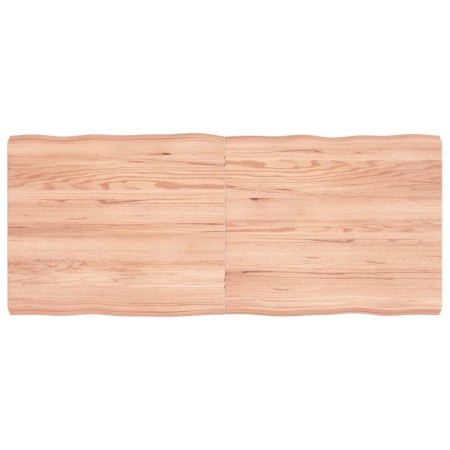 Tischplatte aus behandeltem Holz mit naturbrauner Kante, 140 x 60 x (2–6) cm von vidaXL, Tischplatten - Ref: Foro24-363967, P...