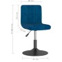 Drehbarer Küchenhocker aus blauem Samt von vidaXL, Küchenhocker - Ref: Foro24-334256, Preis: 85,83 €, Rabatt: %